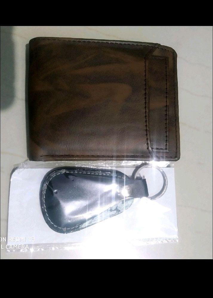 gents wallet & key chain combo