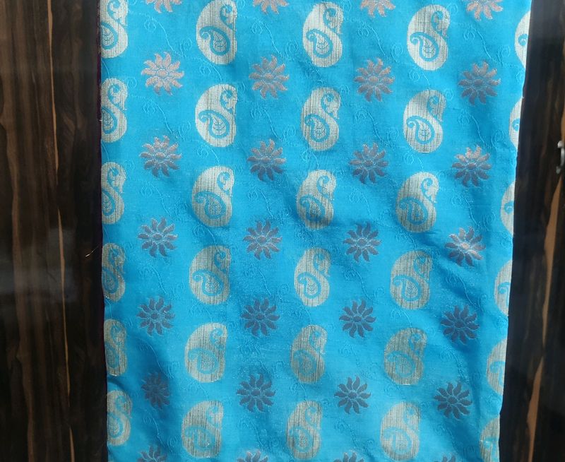 Blue Silk Cotton Saree