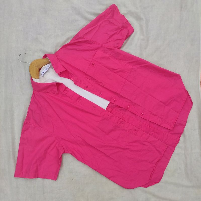 Hot Pink Oversized Shirt