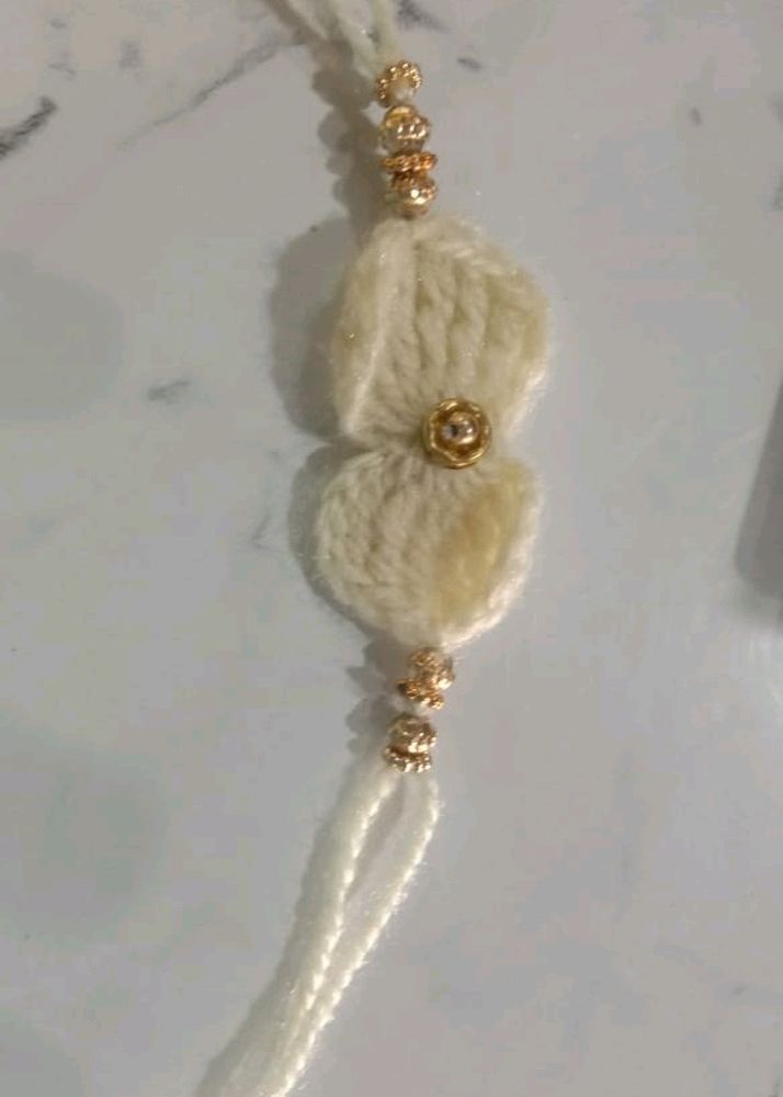 #handmade #rakhi #whiteincolour🤍