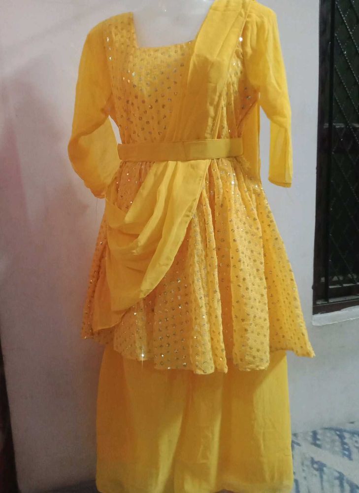 Yellow 💛 Haldi Ceremony Dress