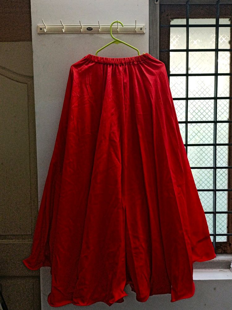 Coral Red Skirt For Festives