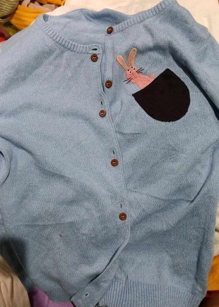 Cute Korean Bunny Cardigan Sweater