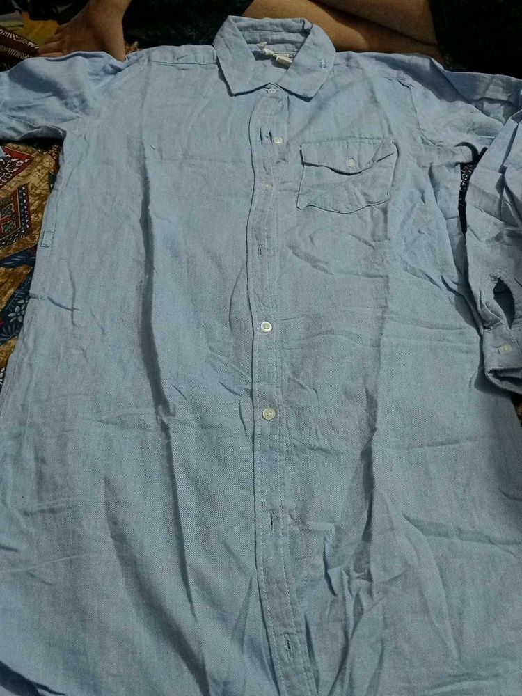 Sky Blue Long Shirt Fir Women