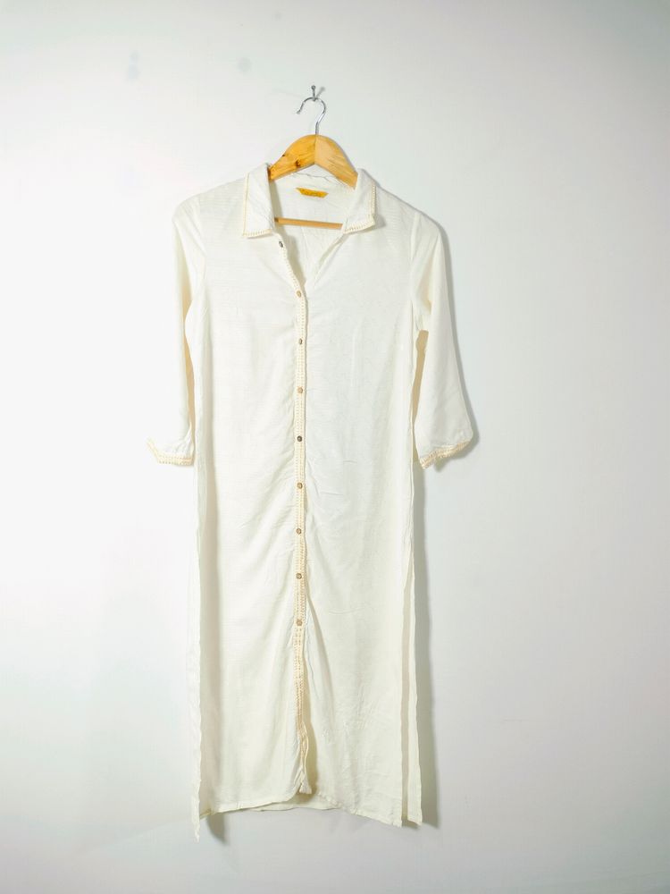 White Casual Kurta (Women's)