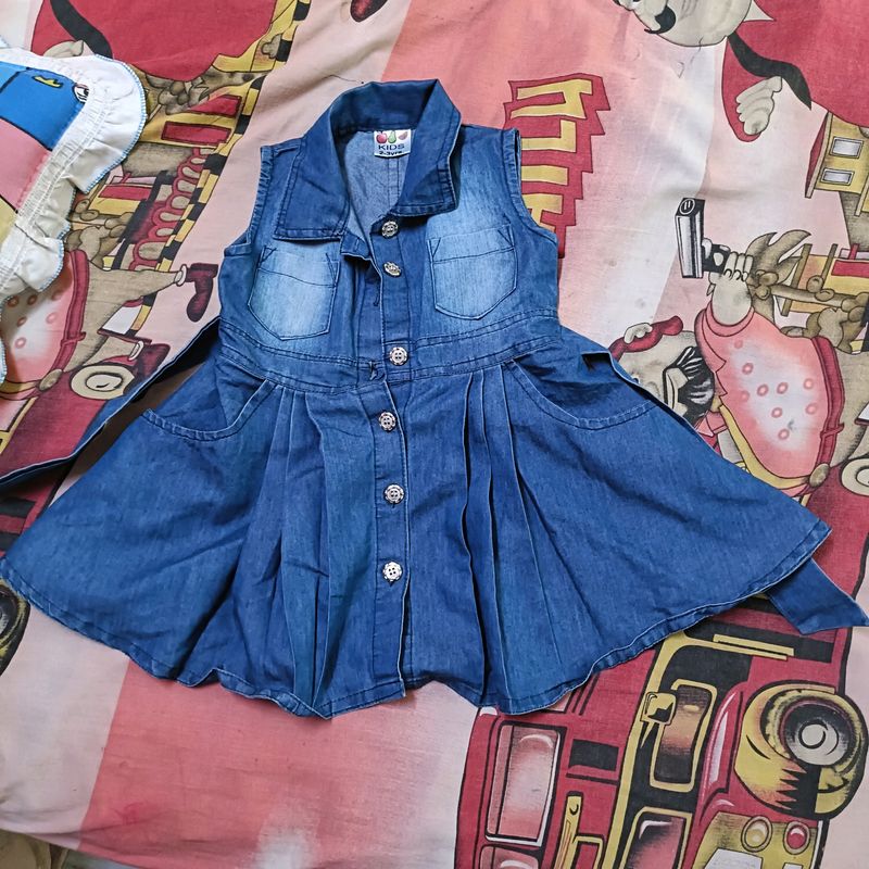 Denim Look Dress.Hardly Worn Once