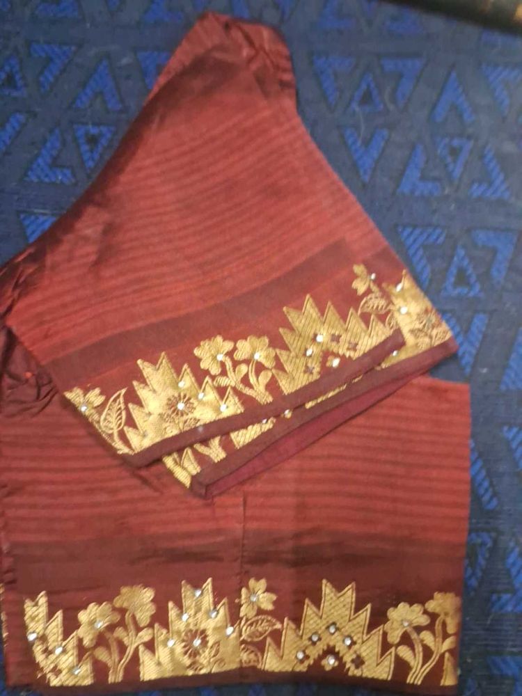 Maroon Kanjeevaram Blouse 36"