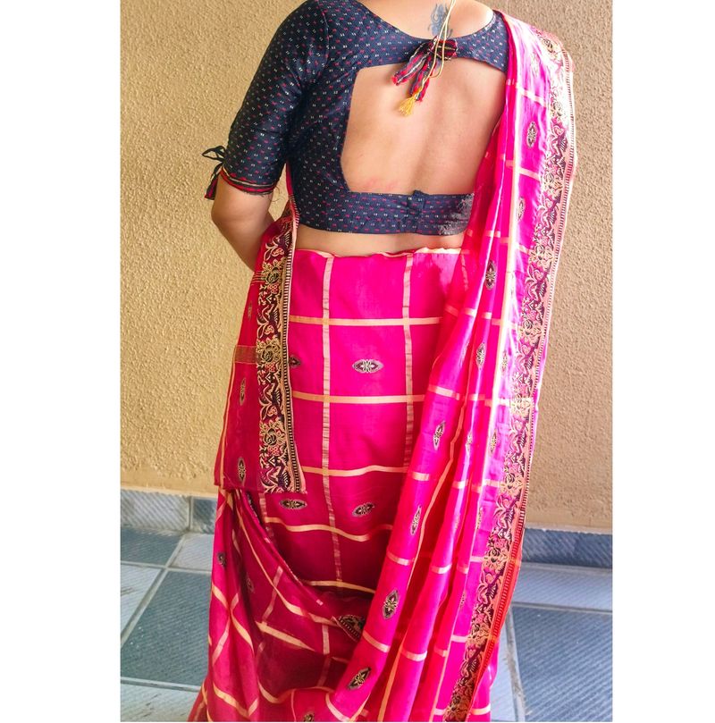 Saree Pink Color Beautiful ❤️