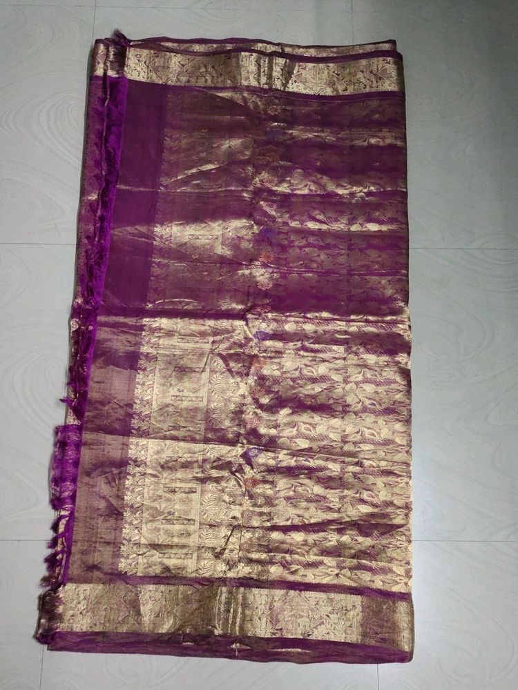 Pink Pure Kanchi Pattu Saree