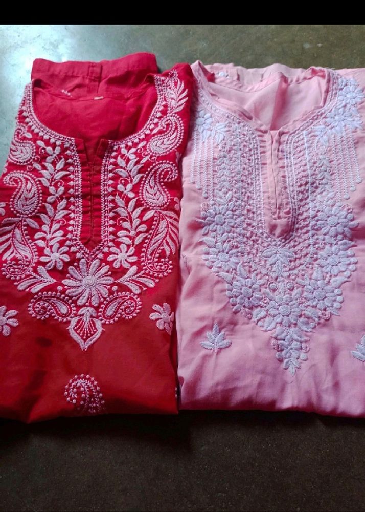 Combo Chikankari Kurti