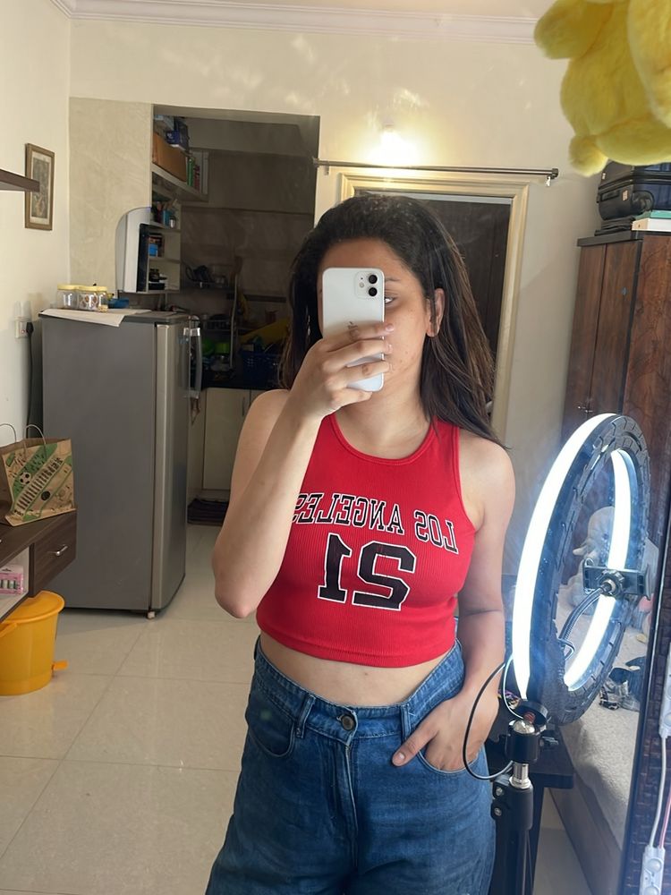 Red Crop Top