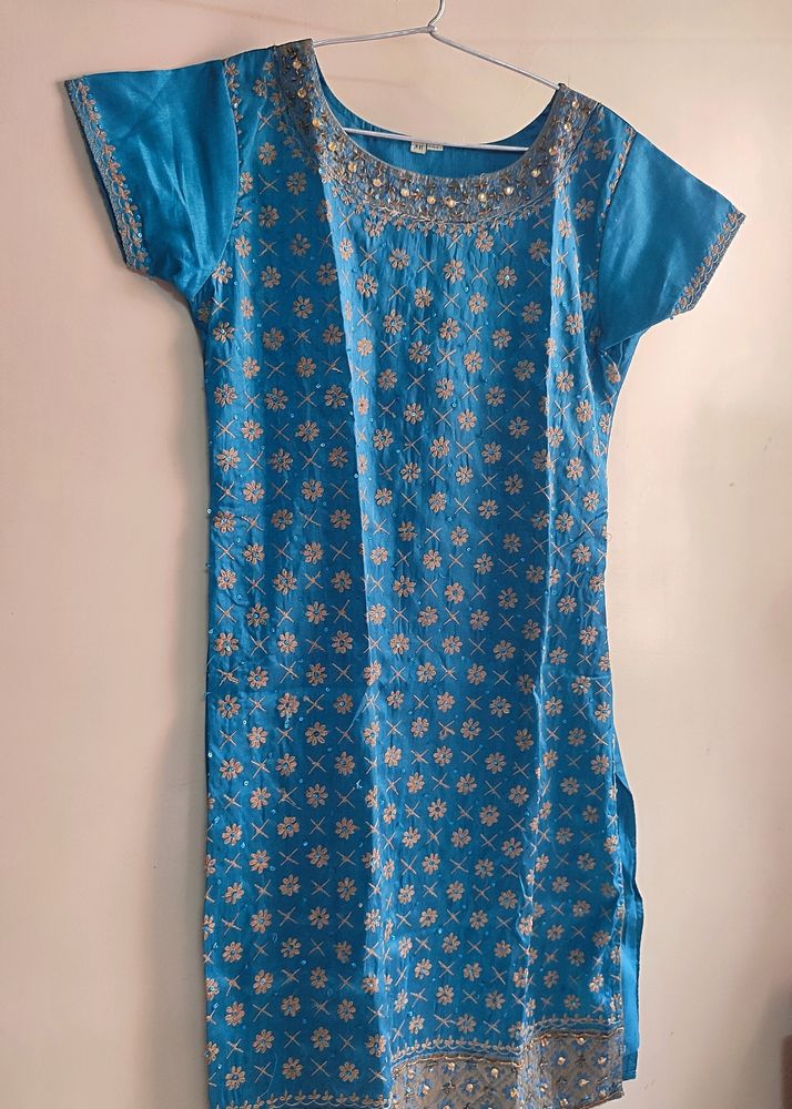 Dark Blue Festive Kurta Set