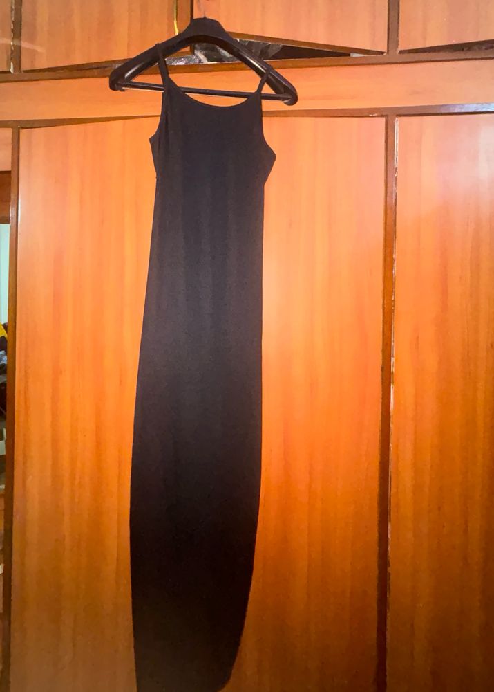 Black Bodycon Dress With Slit
