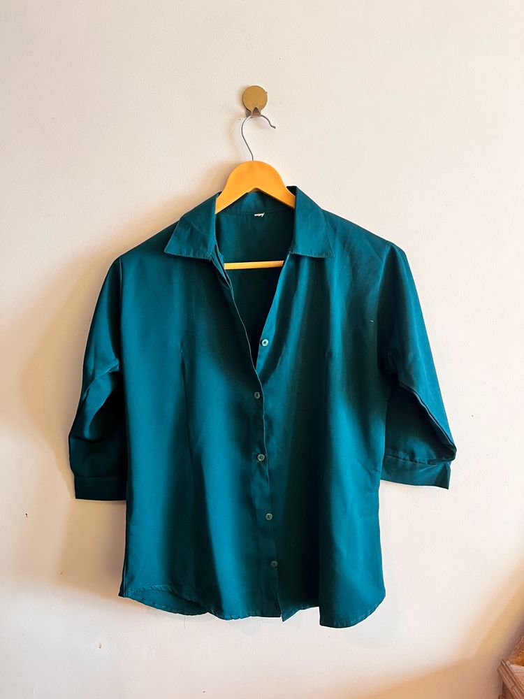 Peacok Green Shirt