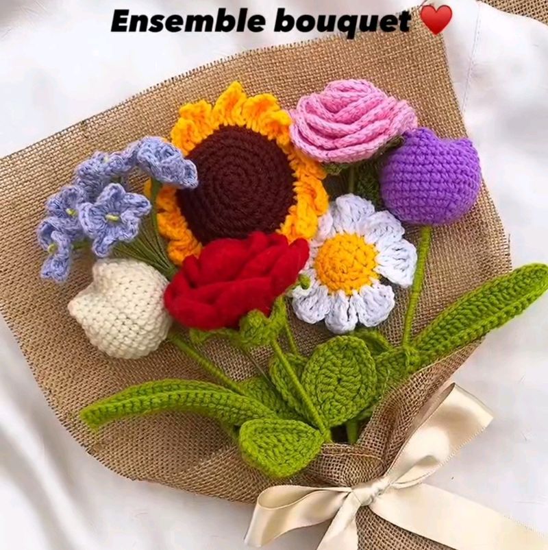 Crochet Flower Bouquet