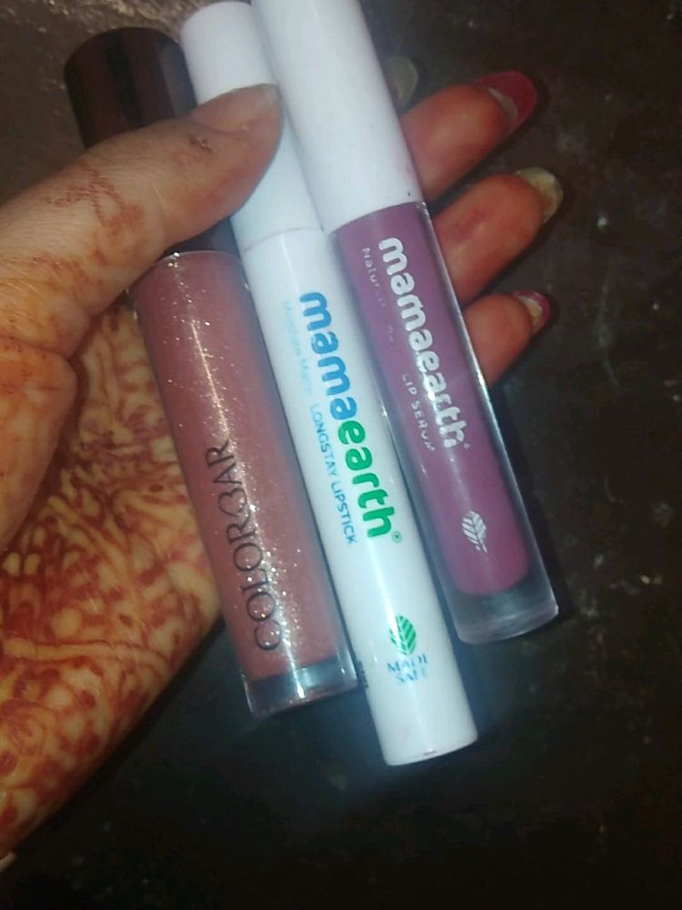 Mamaearth And Colorbar Lip Glosses