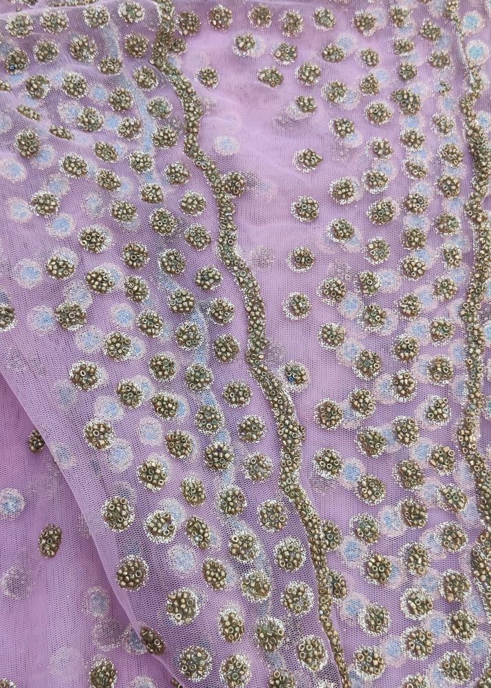 Bridal Party Wear Dupatta Pink Colour