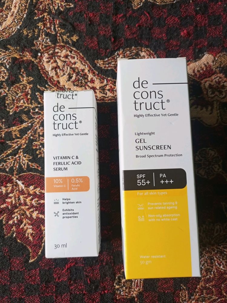 Deconstruct Vit C Serum And Gel Sunscreen