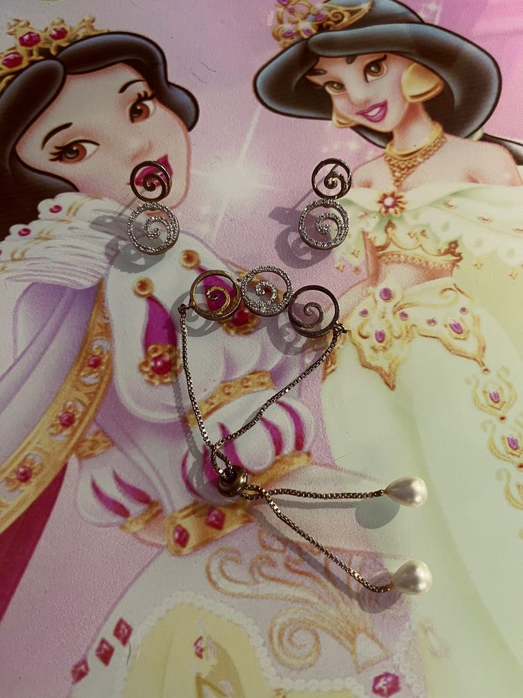 Earrings And Bracelet Combo+ Ring As Freebie