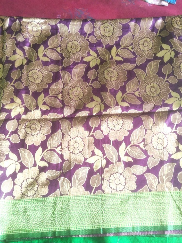 Violet Banaras Saree