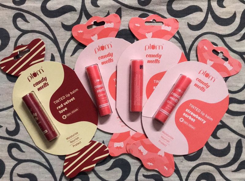 Plum Candy Melts Tinted Lip Balm Pack 4