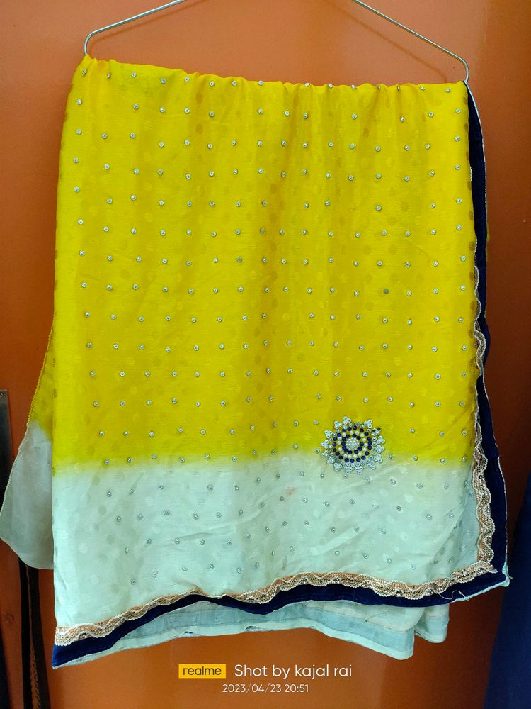 Yellow Party Wear Saree