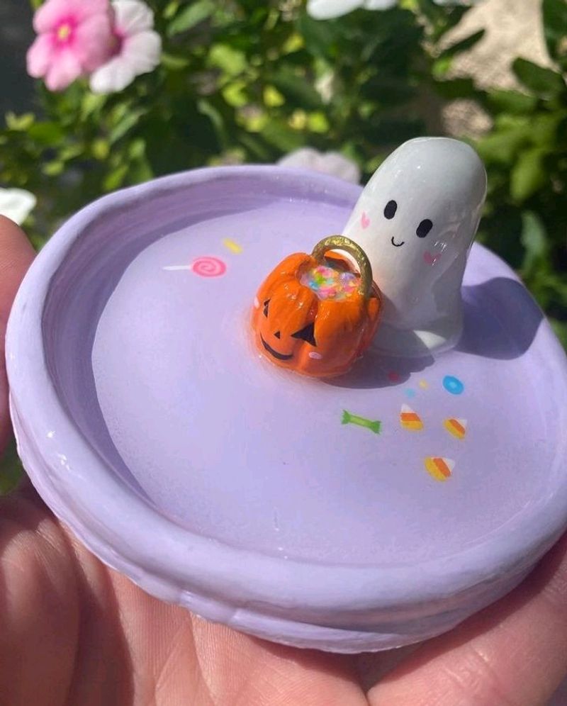 Halloween Themed Clay Trinket