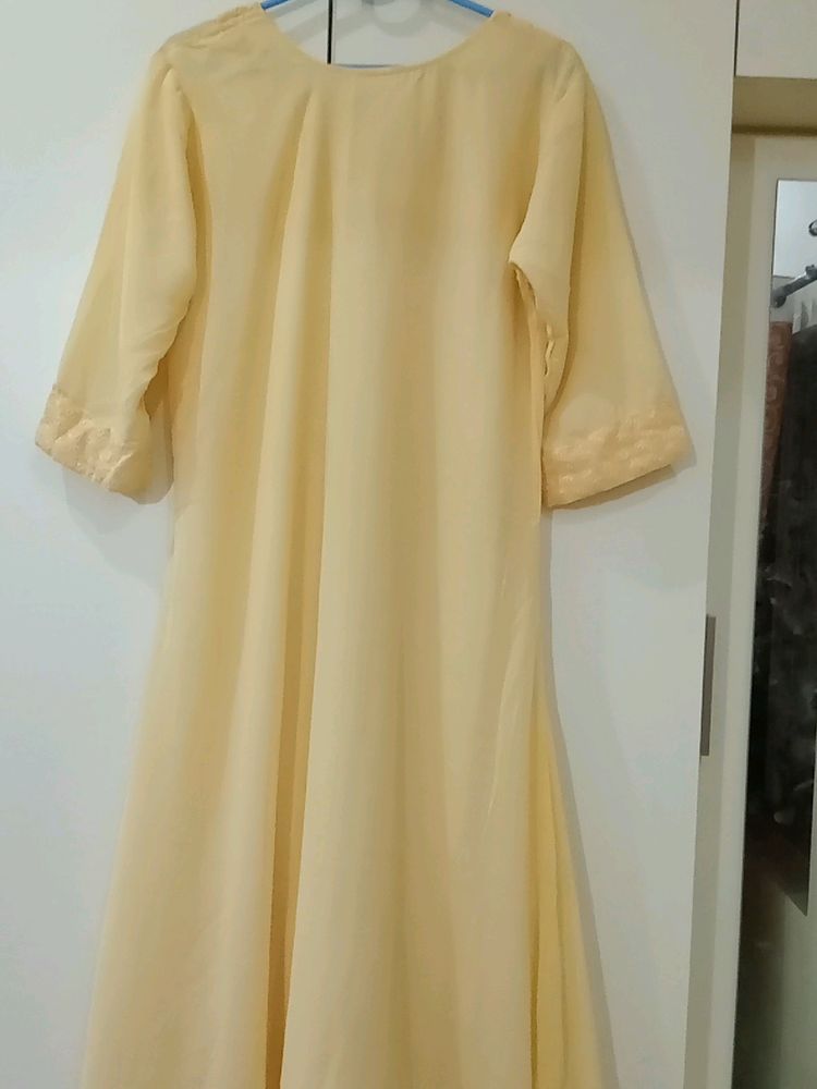 Yellow Georgette Kurta