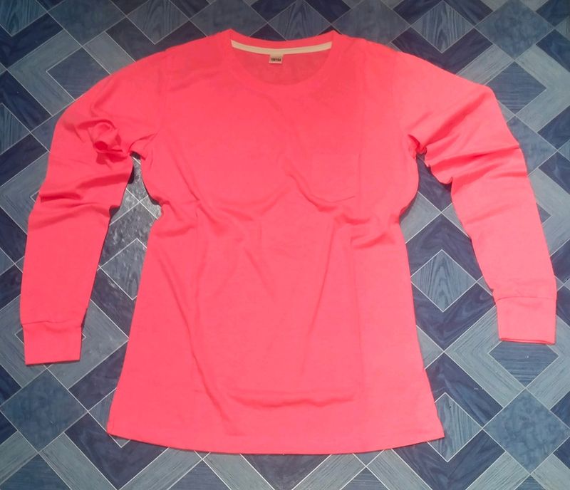 Girls Full Sleeve T-shirt 100% Cotton