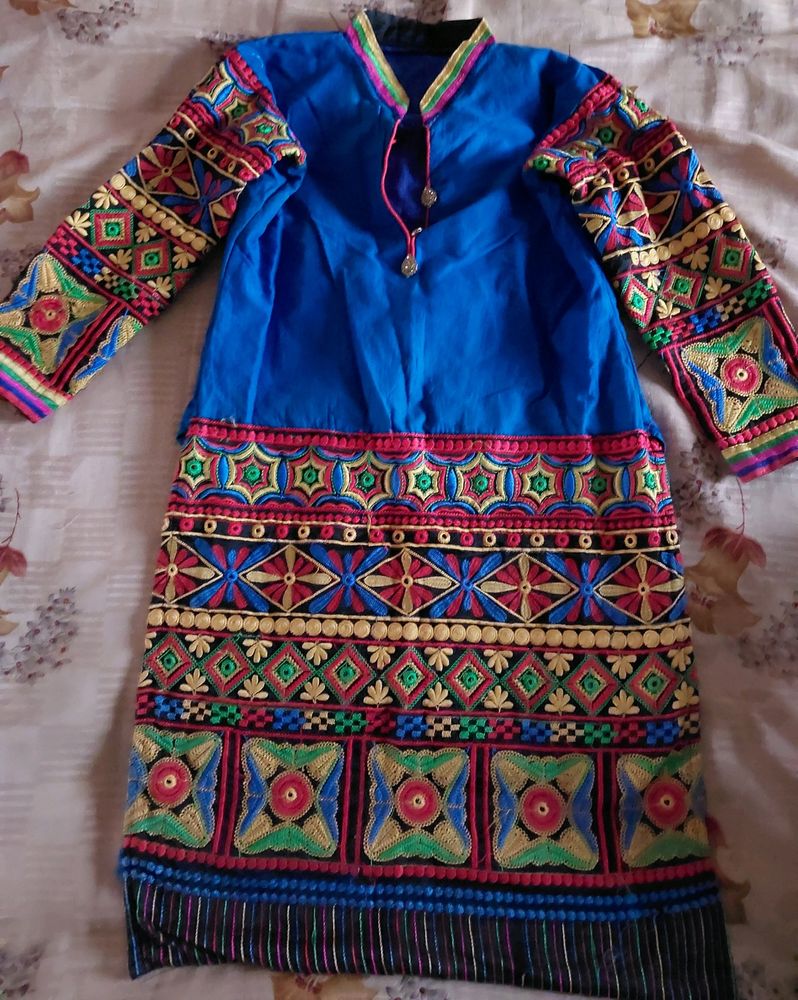 Blue Multicolour Kurti