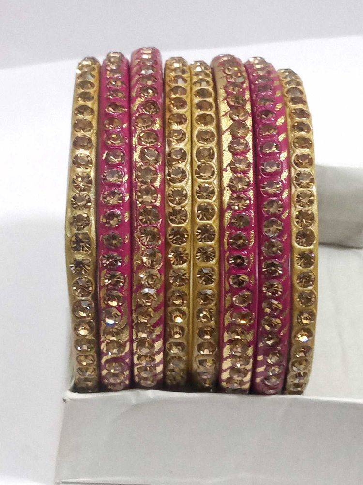 Rajasthani Lac Kundan Bangles Set