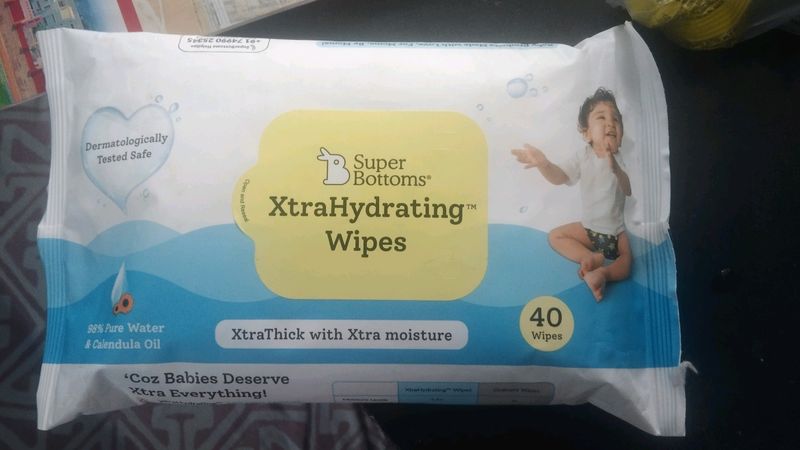 SuperBottoms XtraHydrating Wipes (Pack Of 40 Wipe)