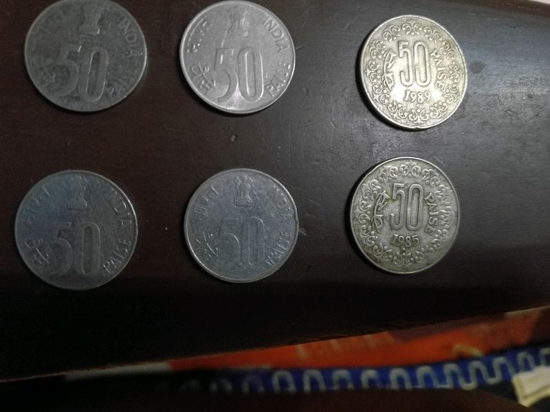 6 Old 50 Paisa 🥰coins