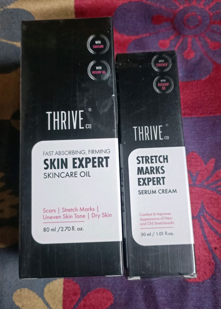 Skincare Oil And Stretch Marks Serum Cream Combo