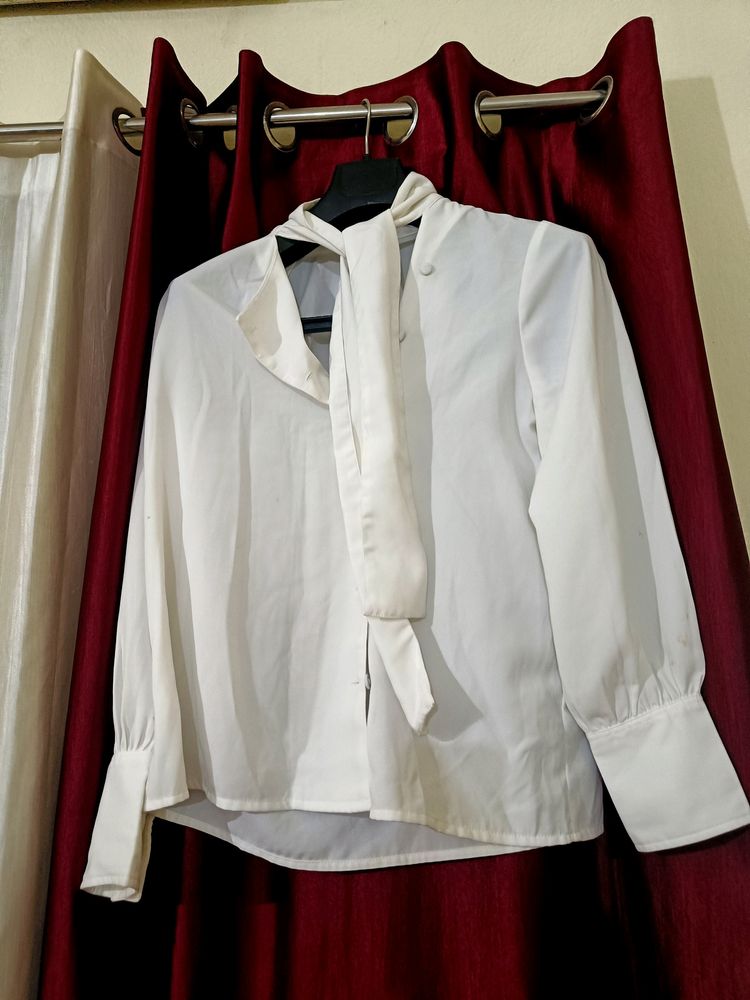 AJIO Premium White Shirt Top