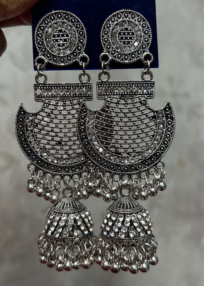 Silver Long Jhumka