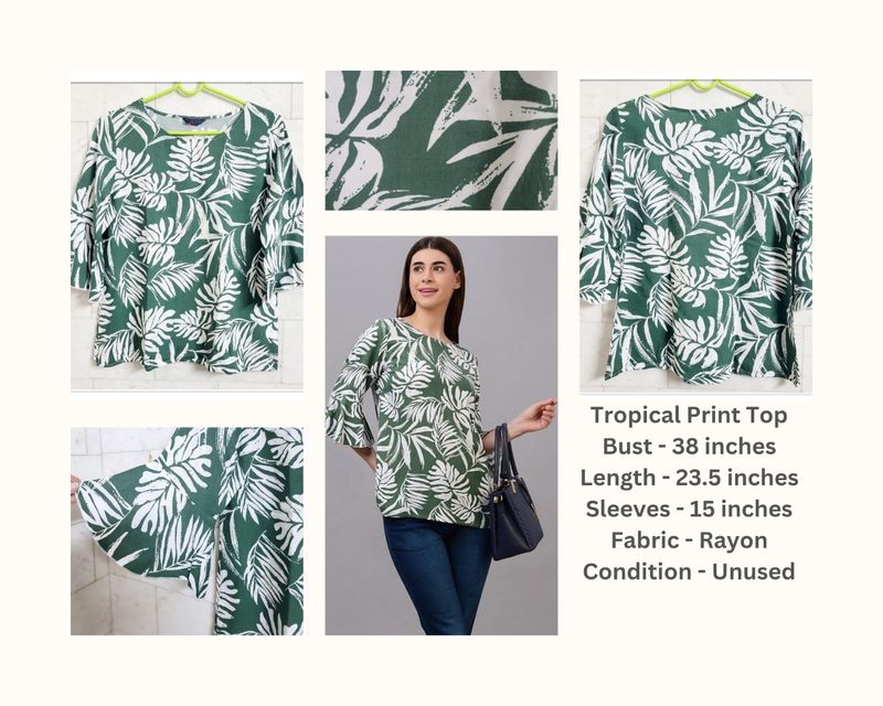 New Tropical Print Top