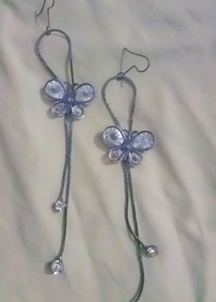 Silver Diamond Stone Beautiful Earings