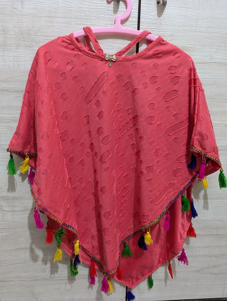 Women's Poncho Ethnic Cotton