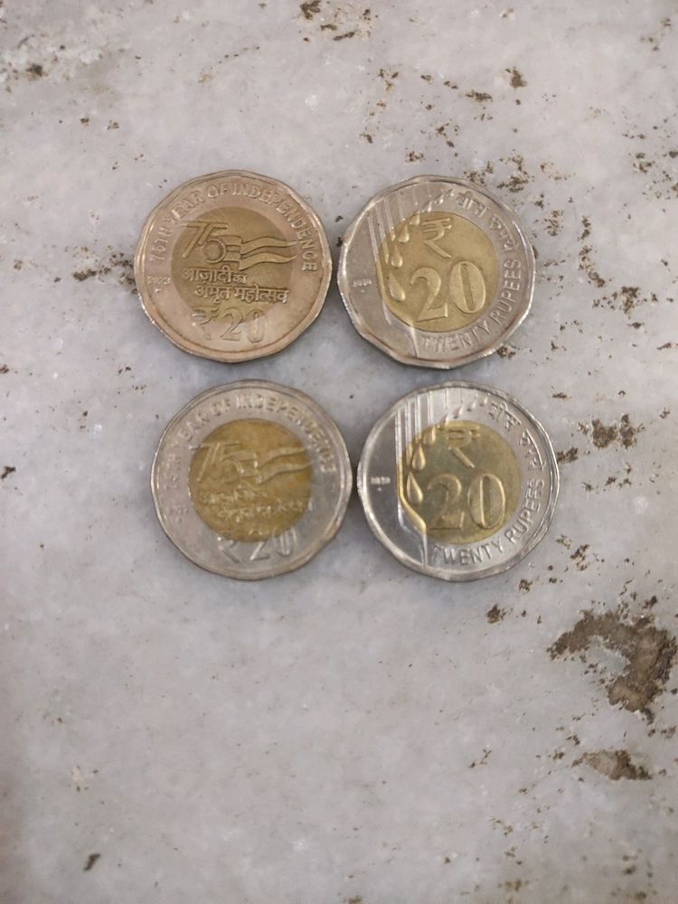 75th Years Independence 20Rs Coins