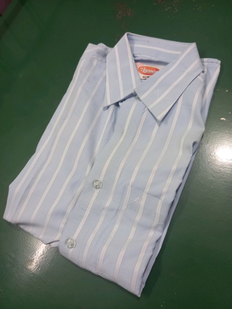 Blue Striped Shirt (XL/ 42 INCHES)