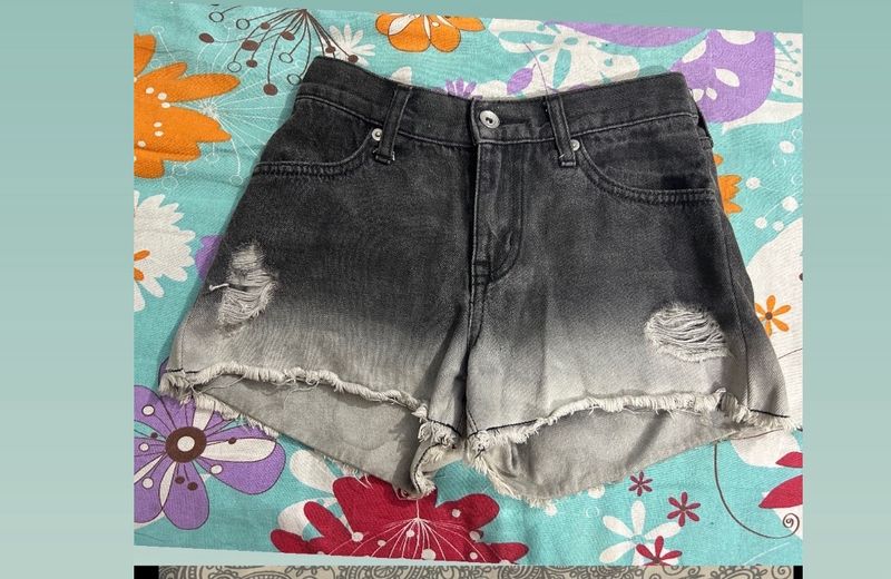 Hot Black  Denim Shorts