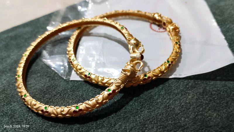 Gold plated bangles