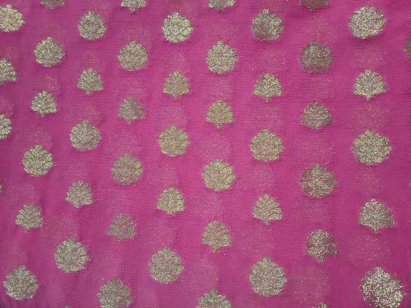 Pink Chiffon Saree