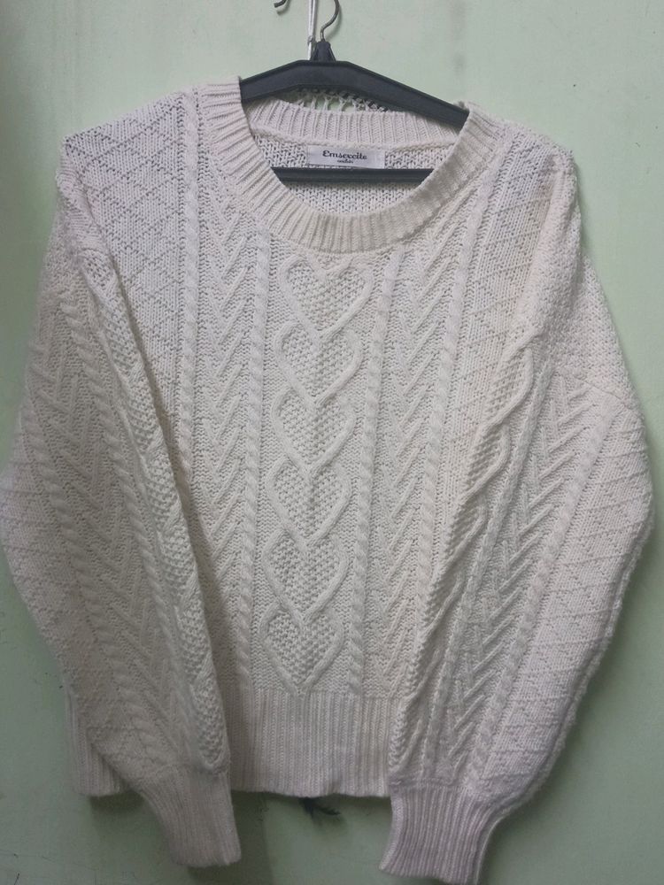 White Knitting Sweater 🤍