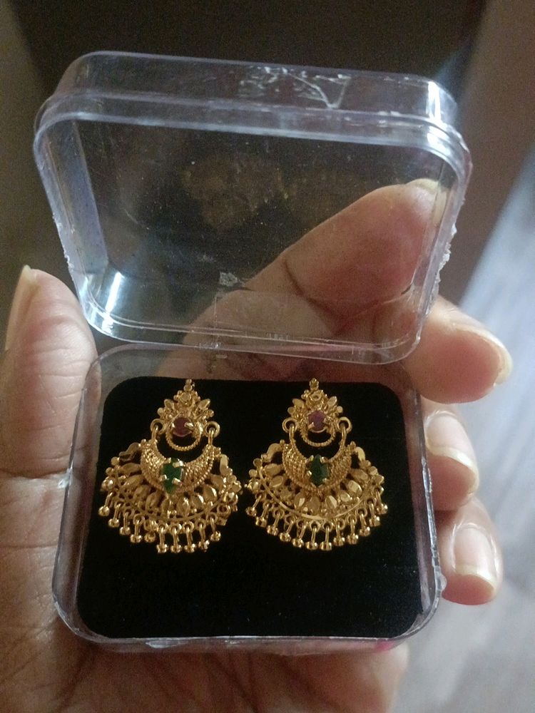 One Gram Gold Earrings