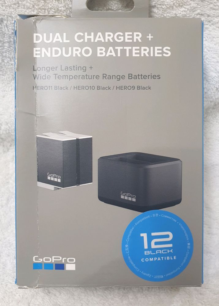 Gopro Dual Charger + 2 Enduro Batteries Go Pro