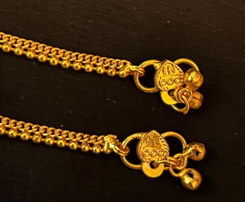 Gold Color Anklets - Simple And Elegant