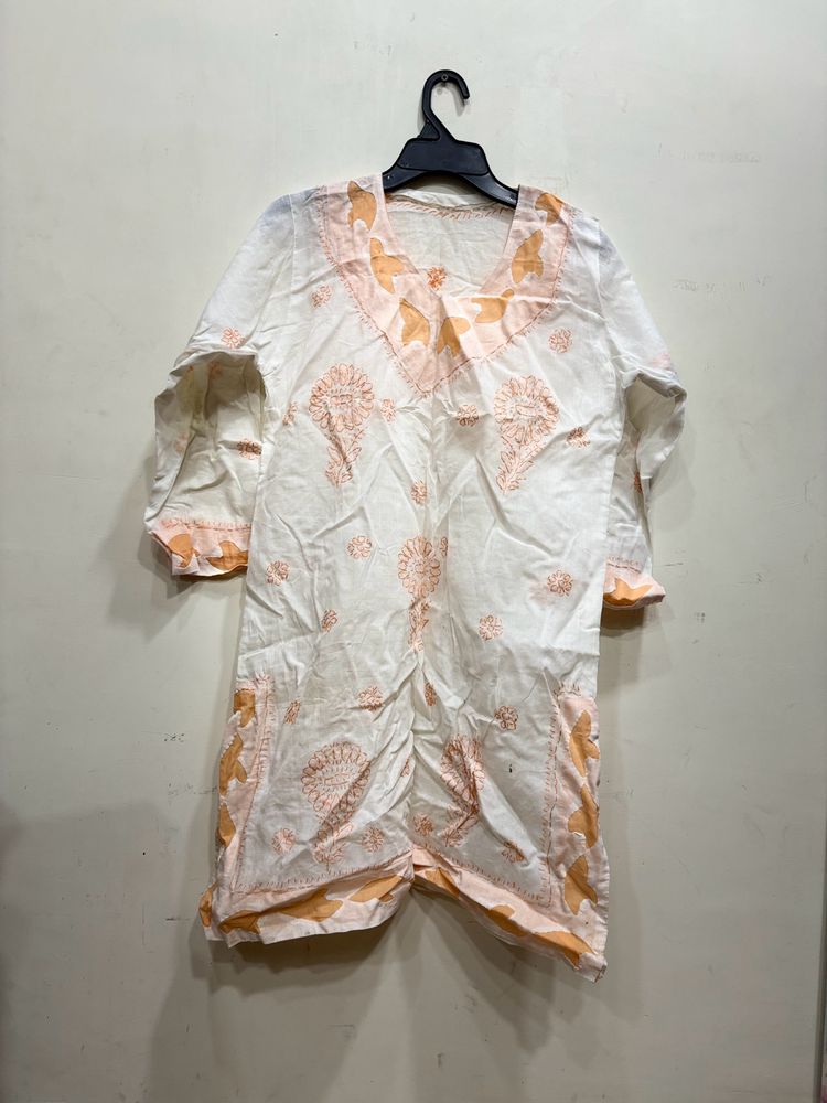 White Chikankari Kurti