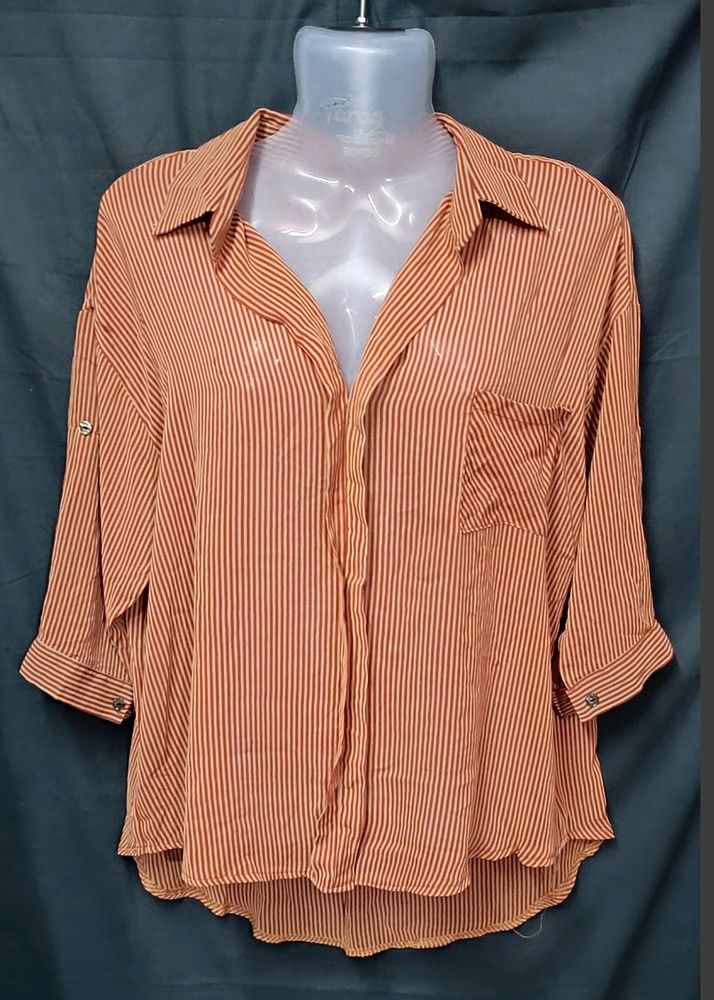 Rust Colour Shirt Style Top